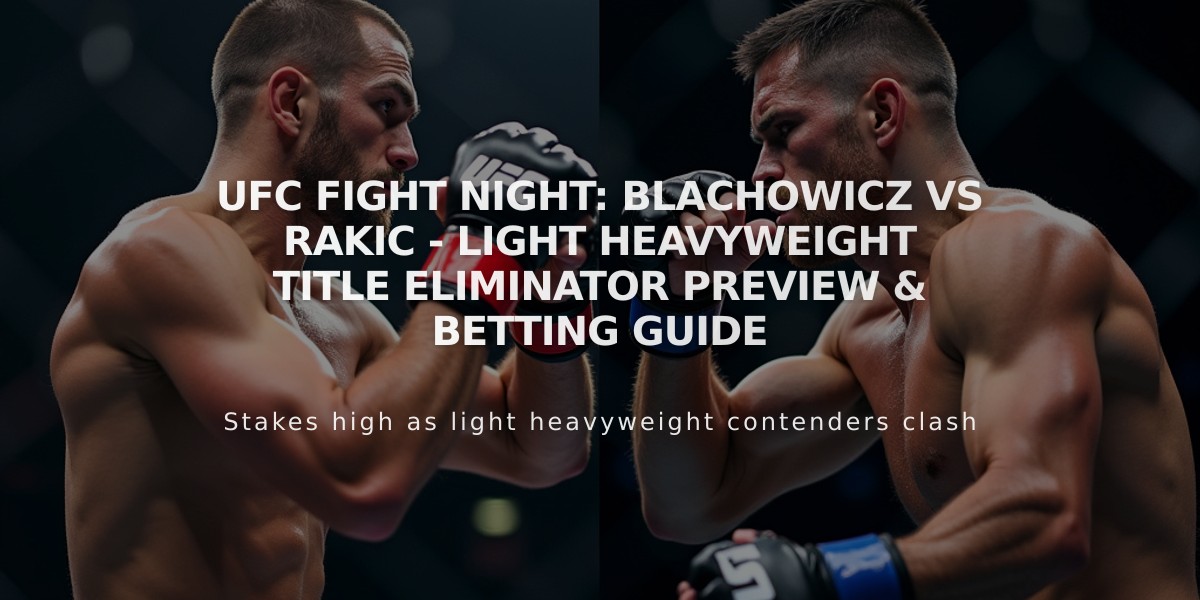 UFC Fight Night: Blachowicz vs Rakic - Light Heavyweight Title Eliminator Preview & Betting Guide