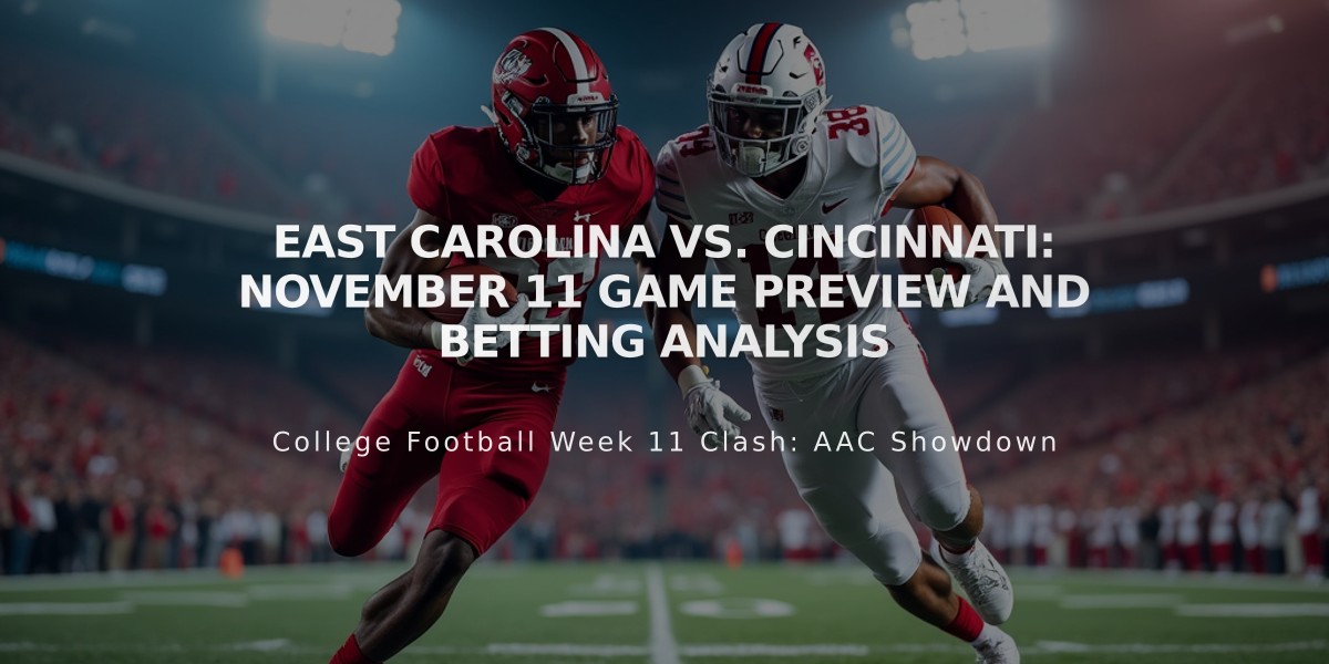 East Carolina vs. Cincinnati: November 11 Game Preview and Betting Analysis