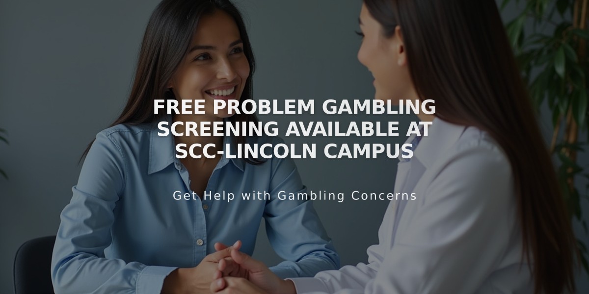 Free Problem Gambling Screening Available at SCC-Lincoln Campus