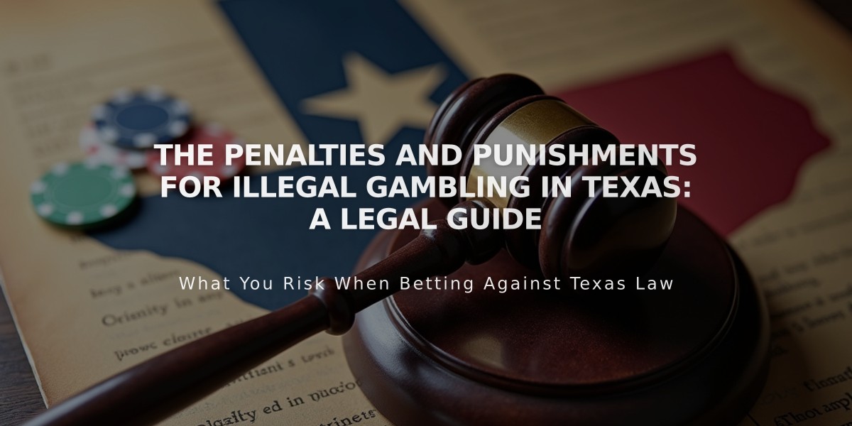 The Penalties and Punishments for Illegal Gambling in Texas: A Legal Guide