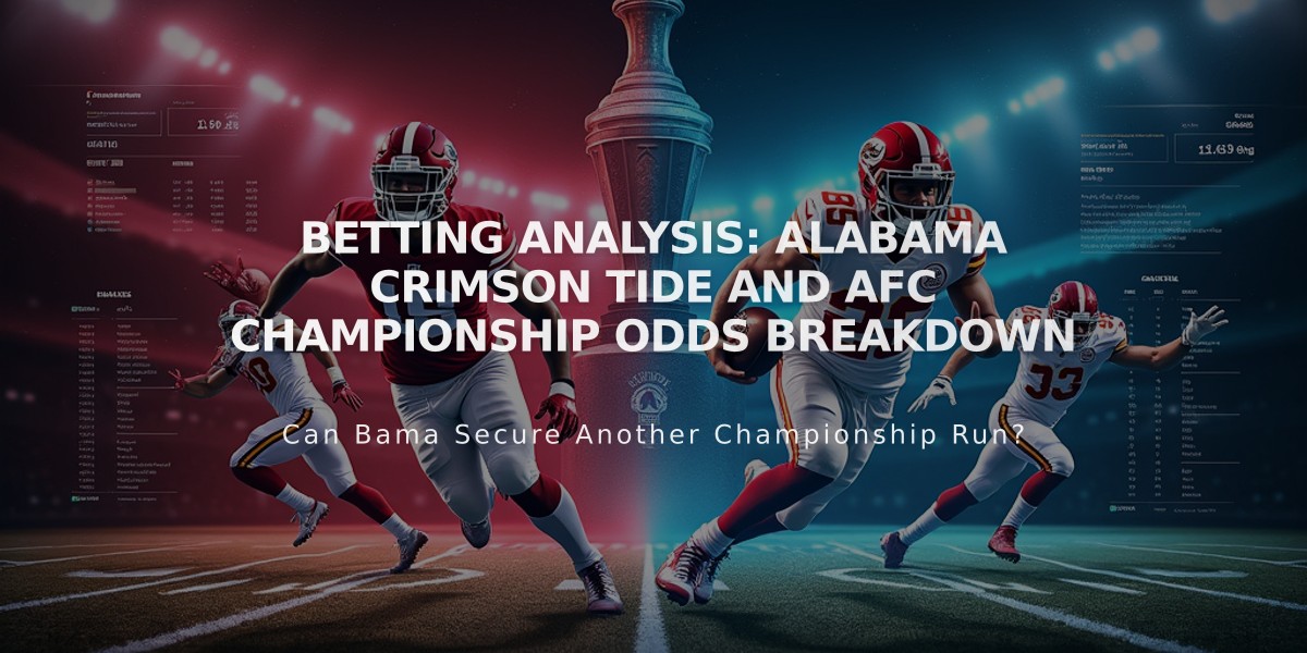 Betting Analysis: Alabama Crimson Tide and AFC Championship Odds Breakdown