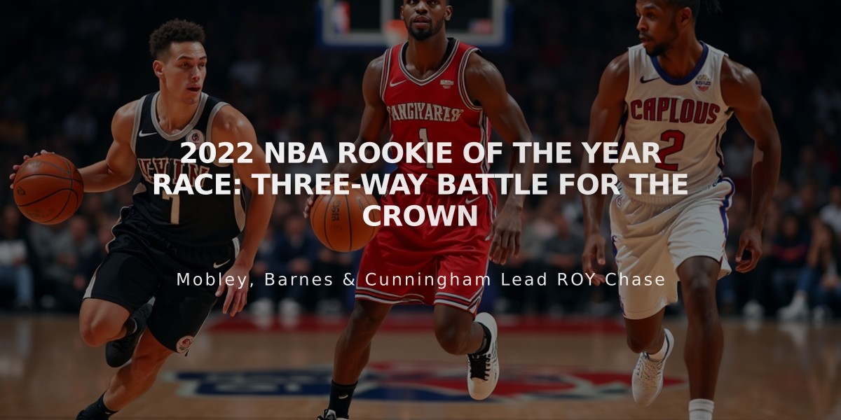 2022 NBA Rookie of the Year Race: Three-Way Battle for the Crown