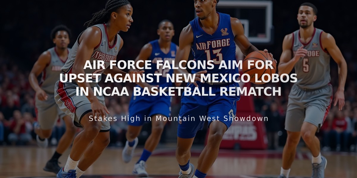 Air Force Falcons Aim for Upset Against New Mexico Lobos in NCAA Basketball Rematch