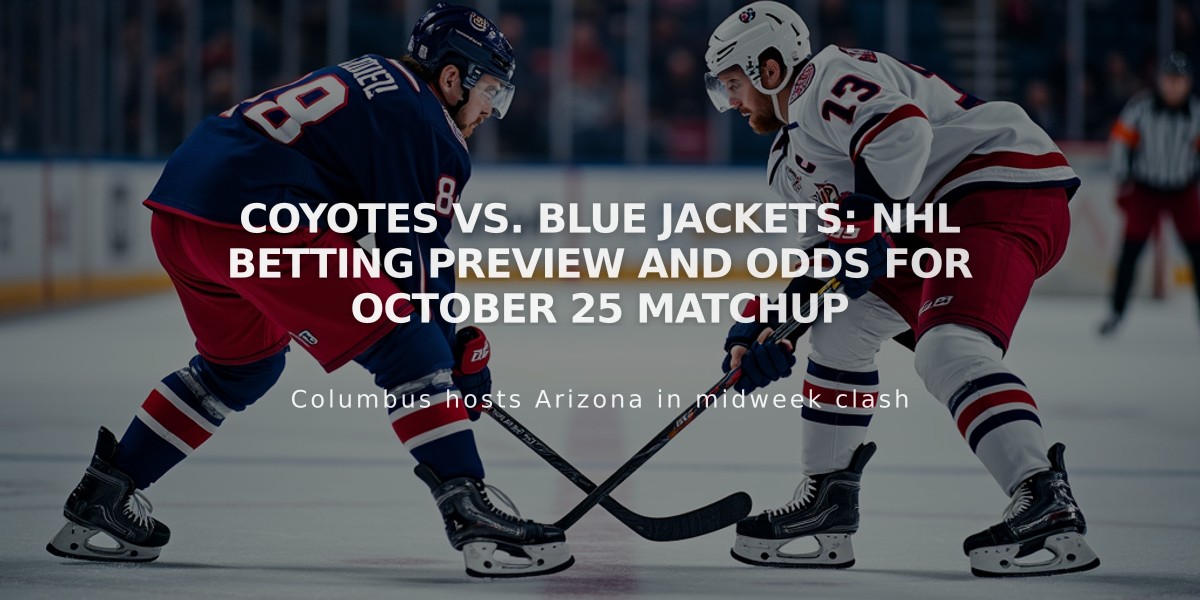 Coyotes vs. Blue Jackets: NHL Betting Preview and Odds for October 25 Matchup