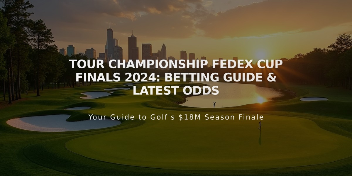 TOUR Championship FedEx Cup Finals 2024: Betting Guide & Latest Odds