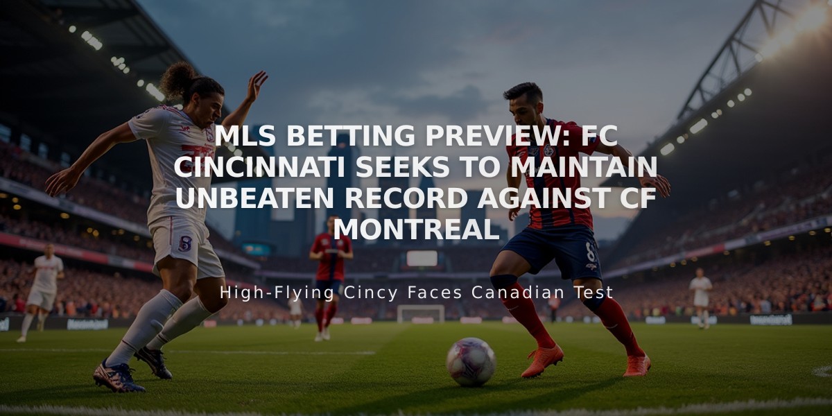 MLS Betting Preview: FC Cincinnati Seeks to Maintain Unbeaten Record Against CF Montreal