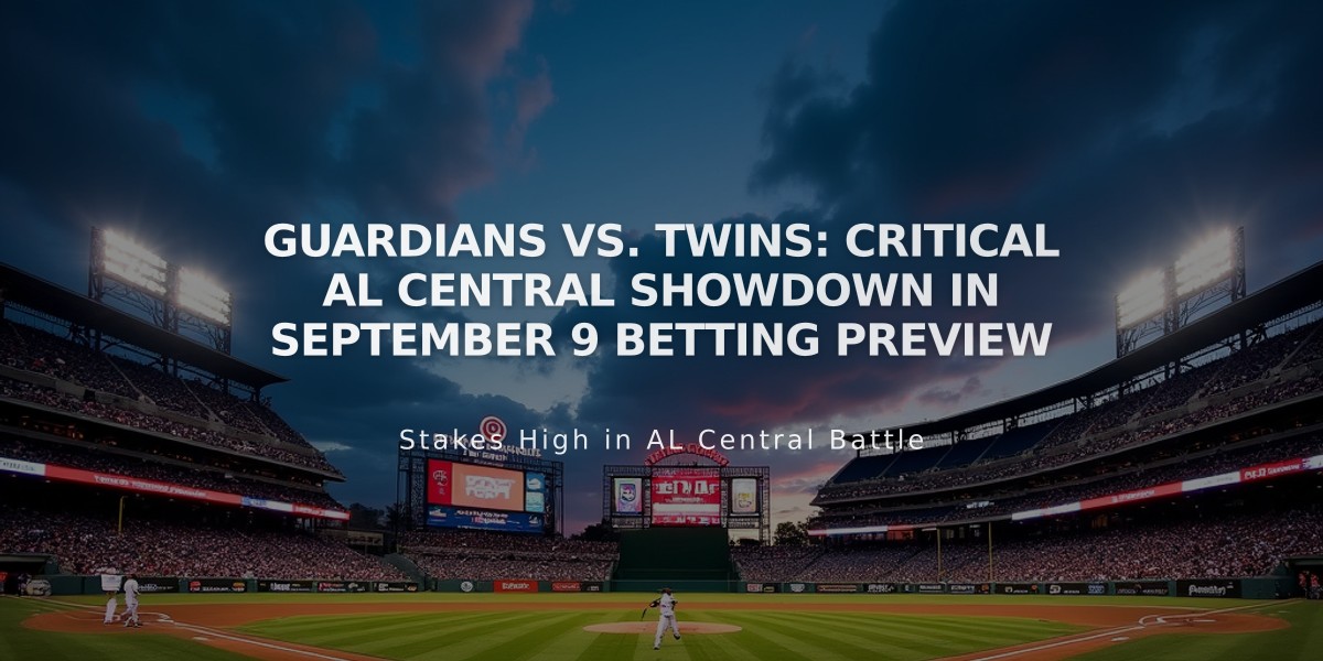 Guardians vs. Twins: Critical AL Central Showdown in September 9 Betting Preview