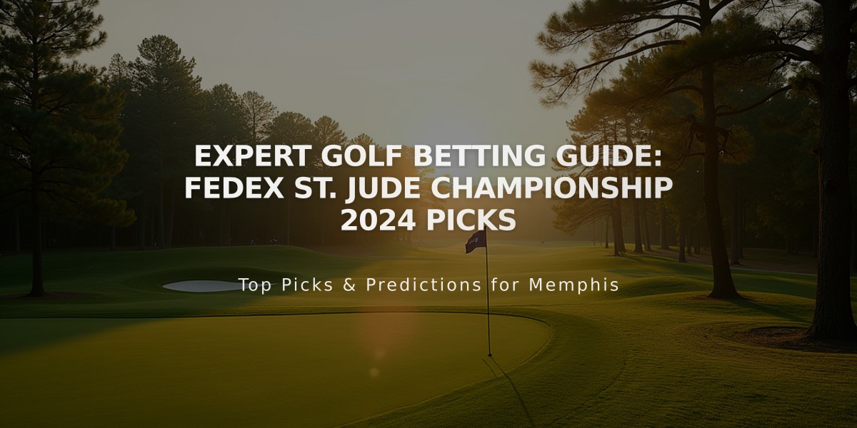 Expert Golf Betting Guide: FedEx St. Jude Championship 2024 Picks