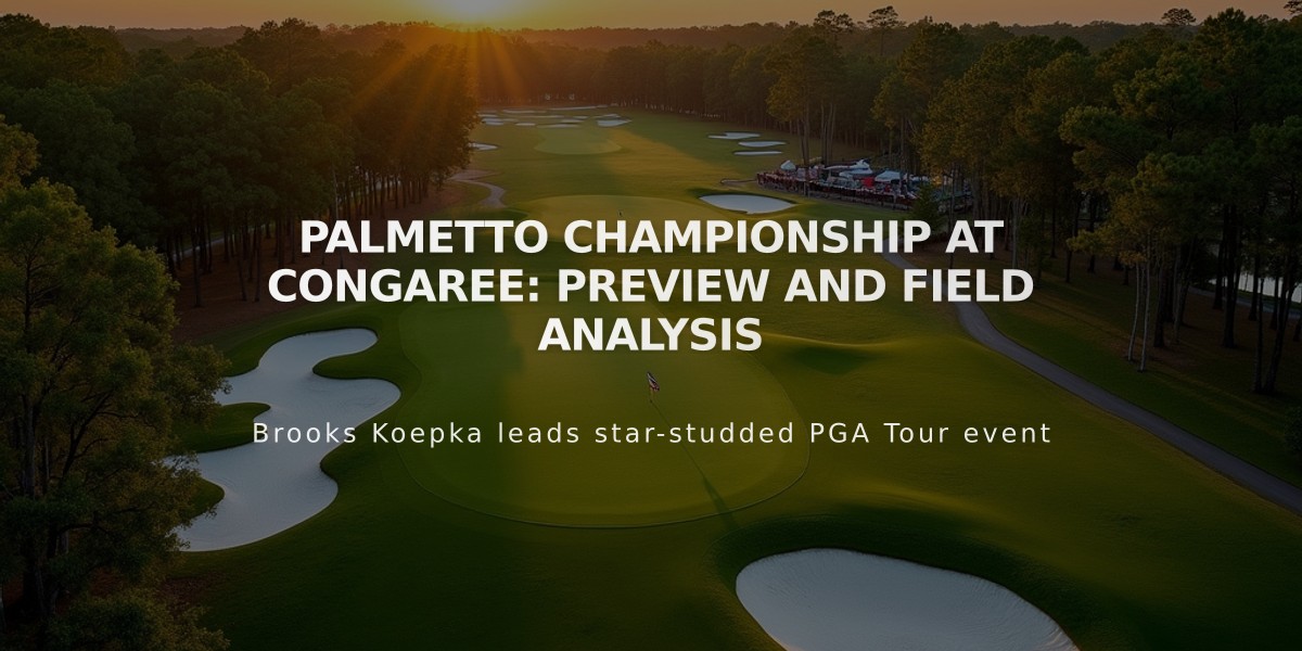 Palmetto Championship at Congaree: Preview and Field Analysis