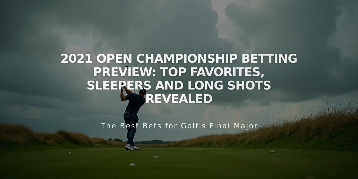 2021 Open Championship Betting Preview: Top Favorites, Sleepers and Long Shots Revealed