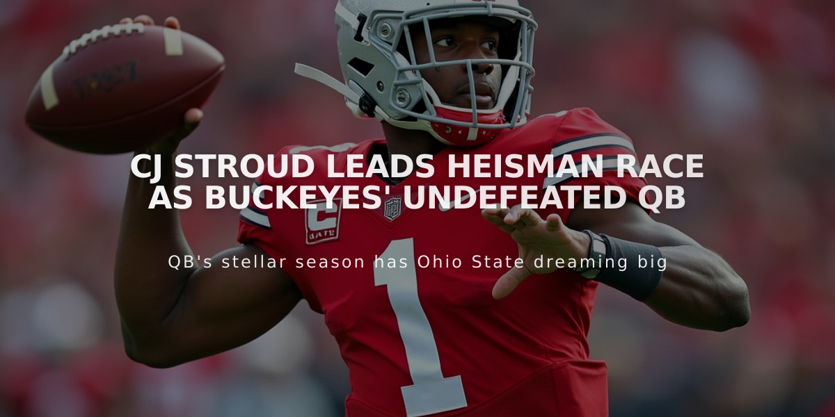 CJ Stroud Leads Heisman Race as Buckeyes' Undefeated QB