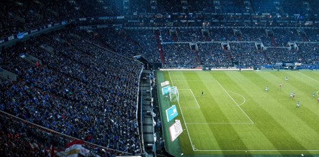 Football stadium during sunny day