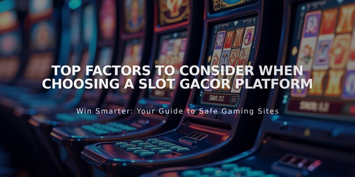 Top Factors to Consider When Choosing a Slot Gacor Platform